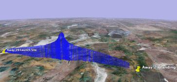 Away 29 Flight path closeup