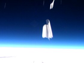 The moment of balloon burst